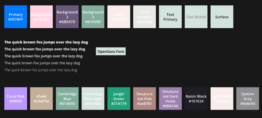 Colour palette